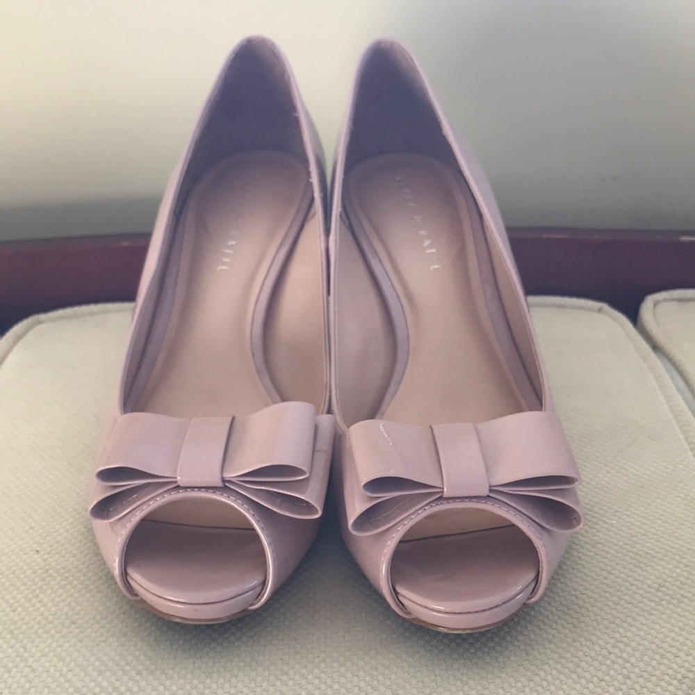 Kelly & Kate blush peep toe heels